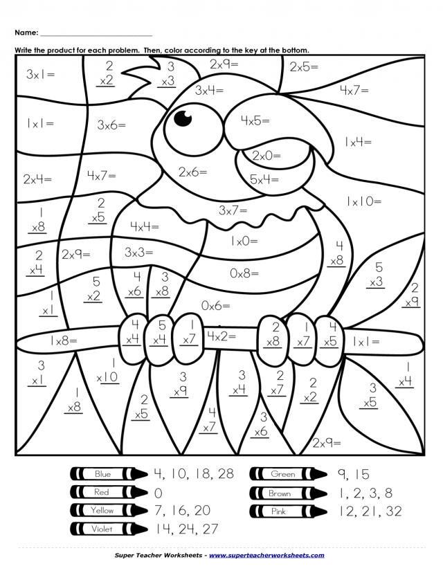 640x828 Multiplication Worksheets Coloring Pages Printable Colouring