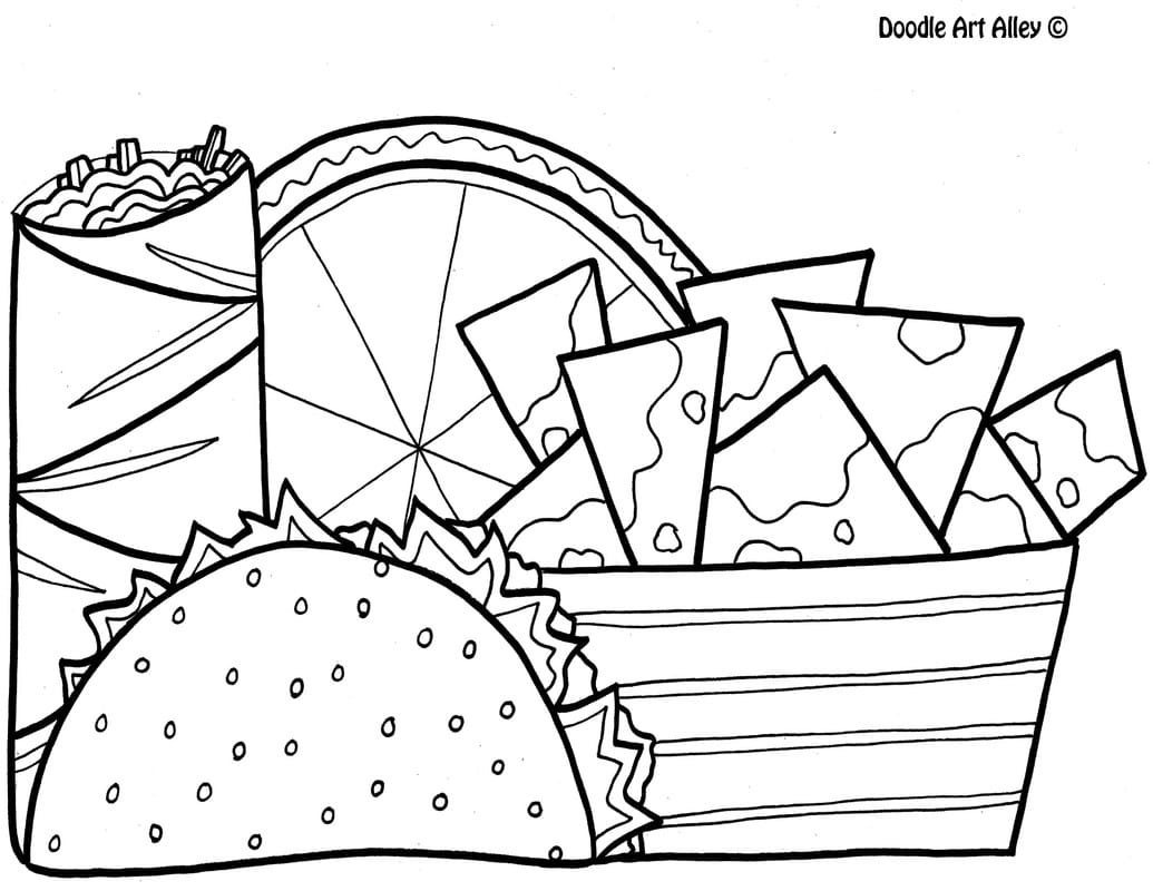 Food Coloring Pages 1035x800 Food Coloring Pages