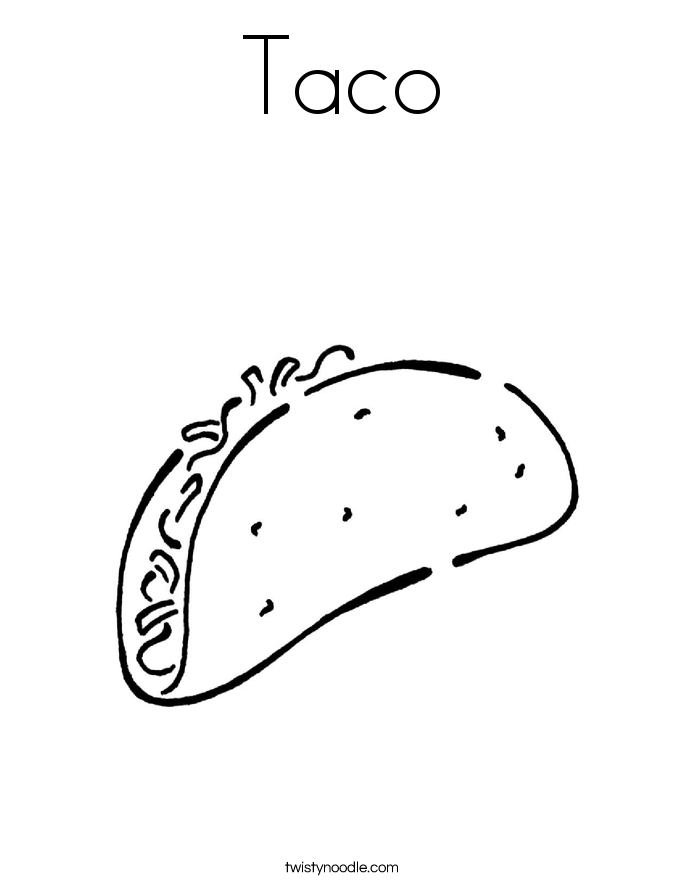 Taco Coloring Page 685x886 Taco Coloring Page