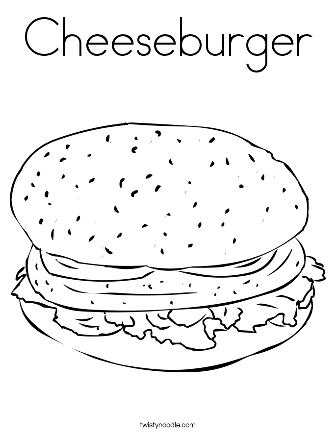 Cheeseburger Coloring Page 685x886 Cheeseburger Coloring Page