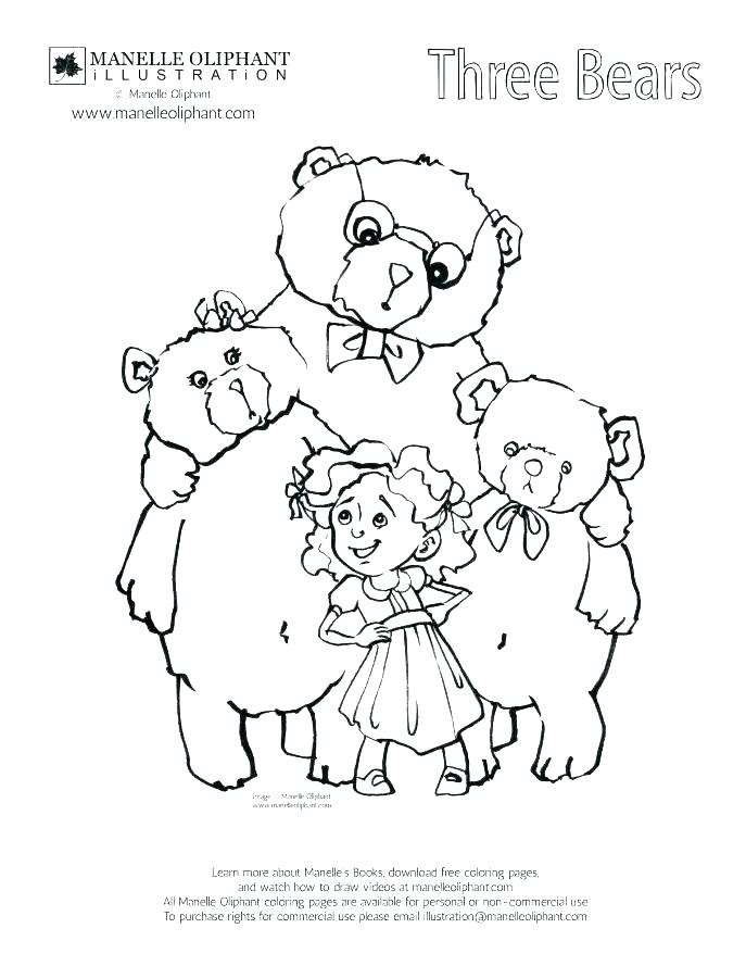 687x889 And The Three Bears Coloring And The Three Bears Coloring Ata
