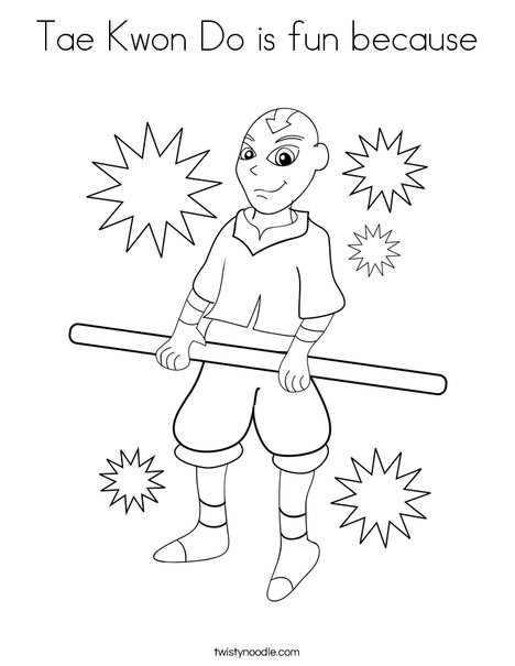 468x605 Tae Kwon Do Is Fun Because Coloring Page
