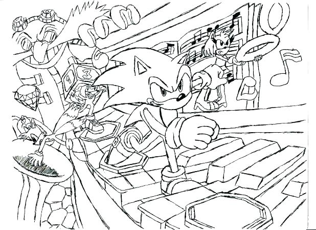 618x449 Sonic Coloring Pages Tails Related Post Sonic Tails And Knuckles