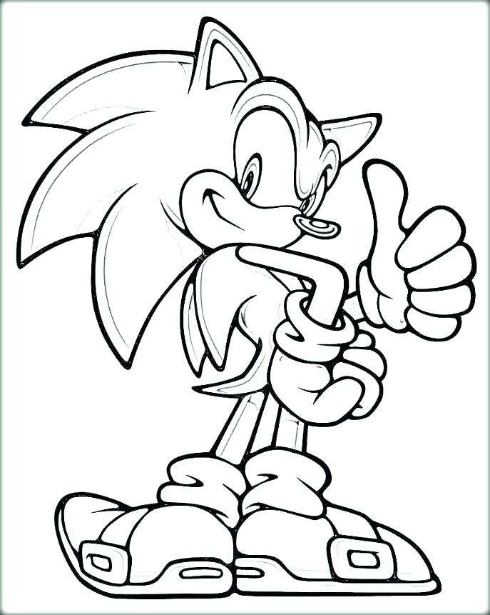 687x861 Sonic The Hedgehog Printable Colouring Pages New Sonic X Coloring