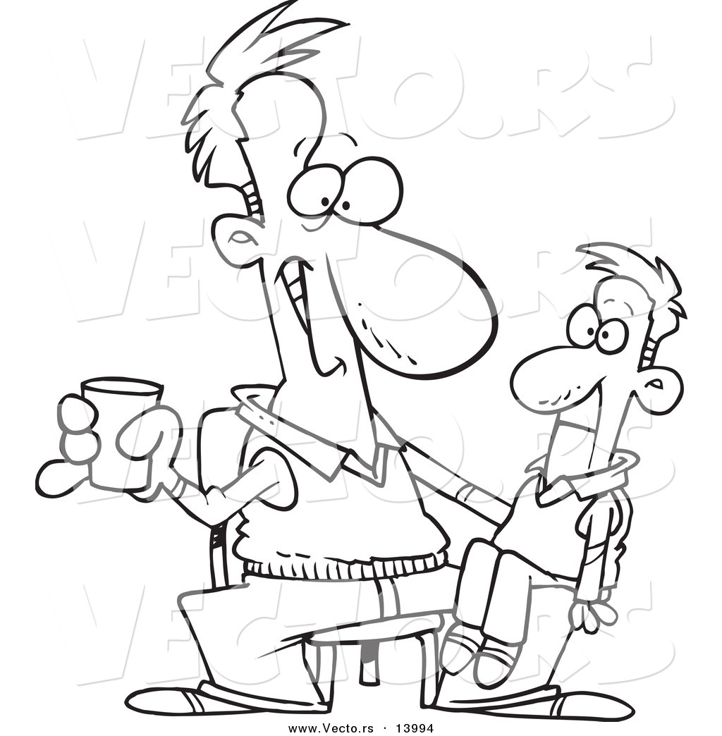 Vector Of A Cartoon Performing Man With A Ventriloquist Doll 1024x1044 Vector Of A Cartoon Performing Man With A Ventriloquist Doll
