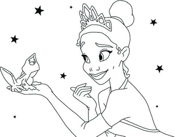 600x469 Princess Tiana Coloring Page Princess And The Frog Coloring Pages