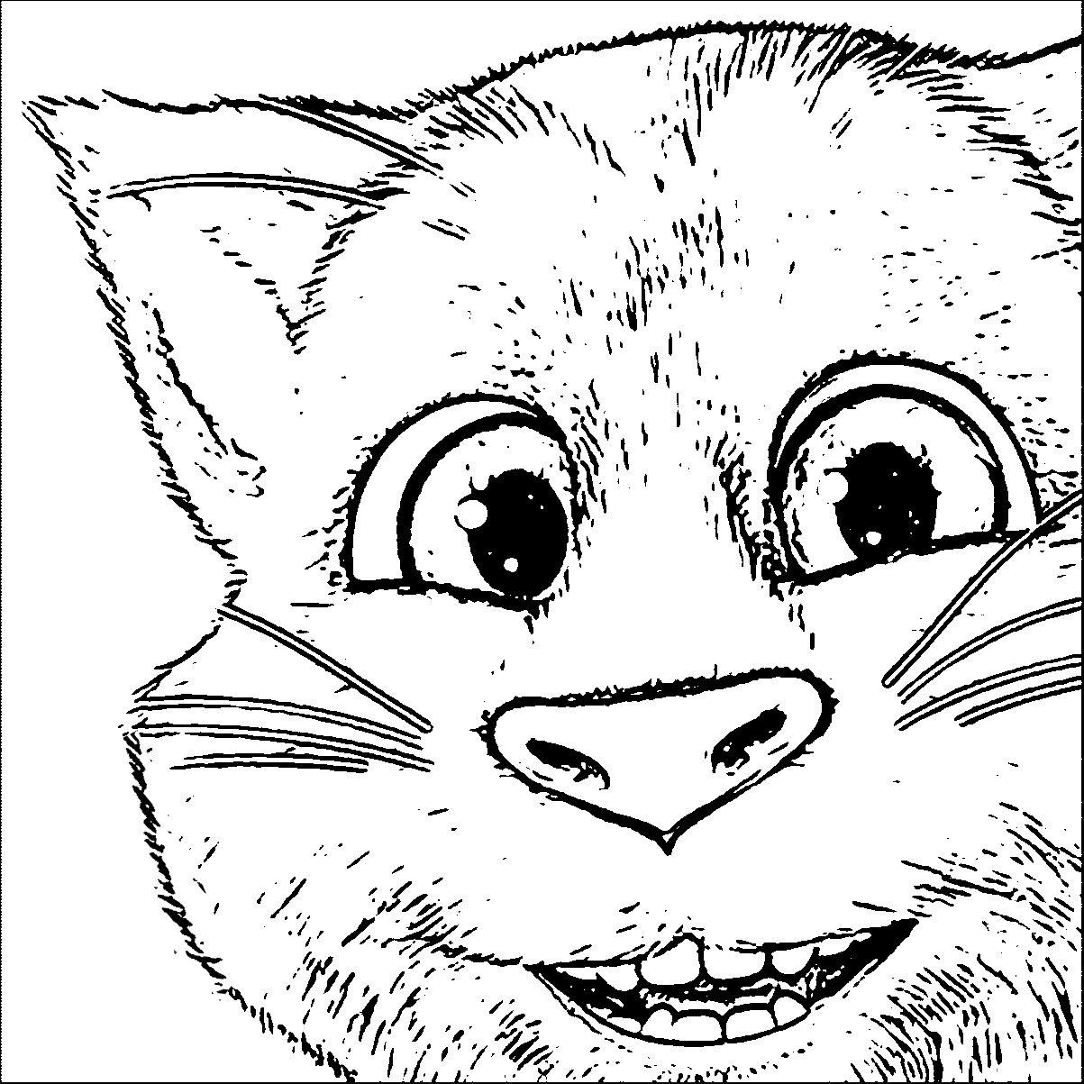 1203x1203 Talking Tom Cat Coloring Pages Talking Tom Cat