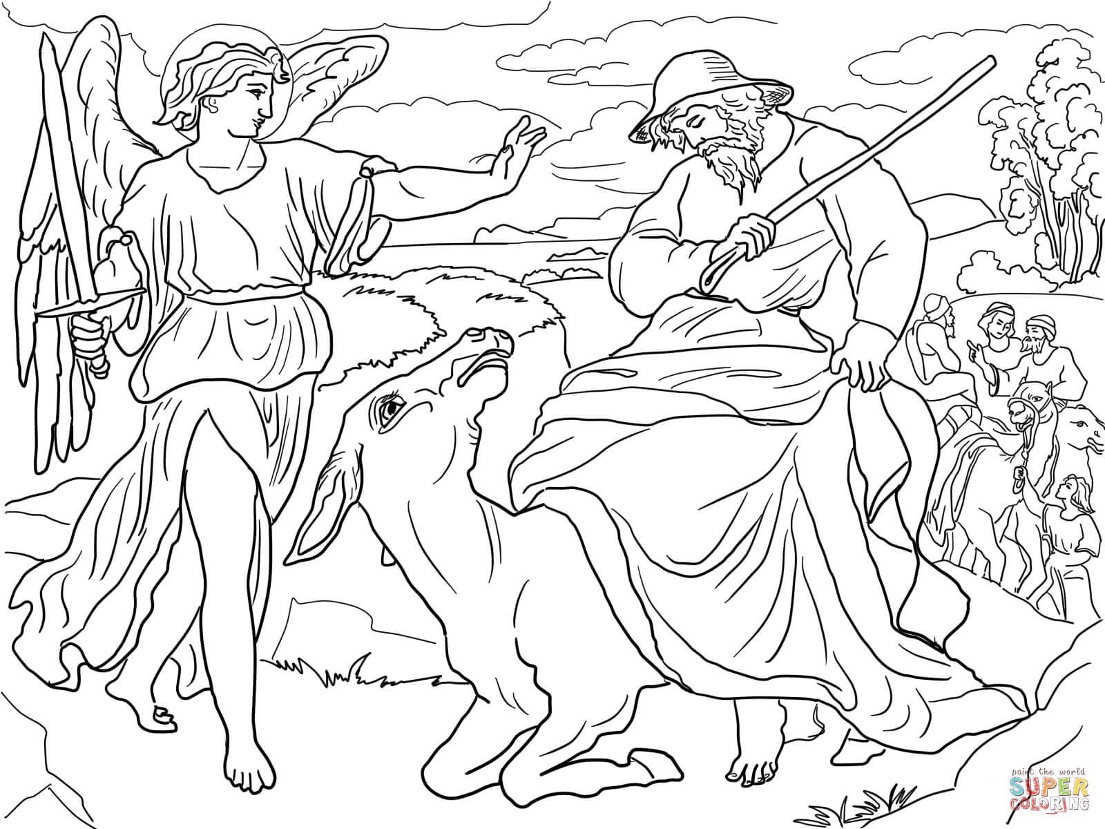 1600x1200 Balaam And His Donkey Coloring Page Throughout And The Talking