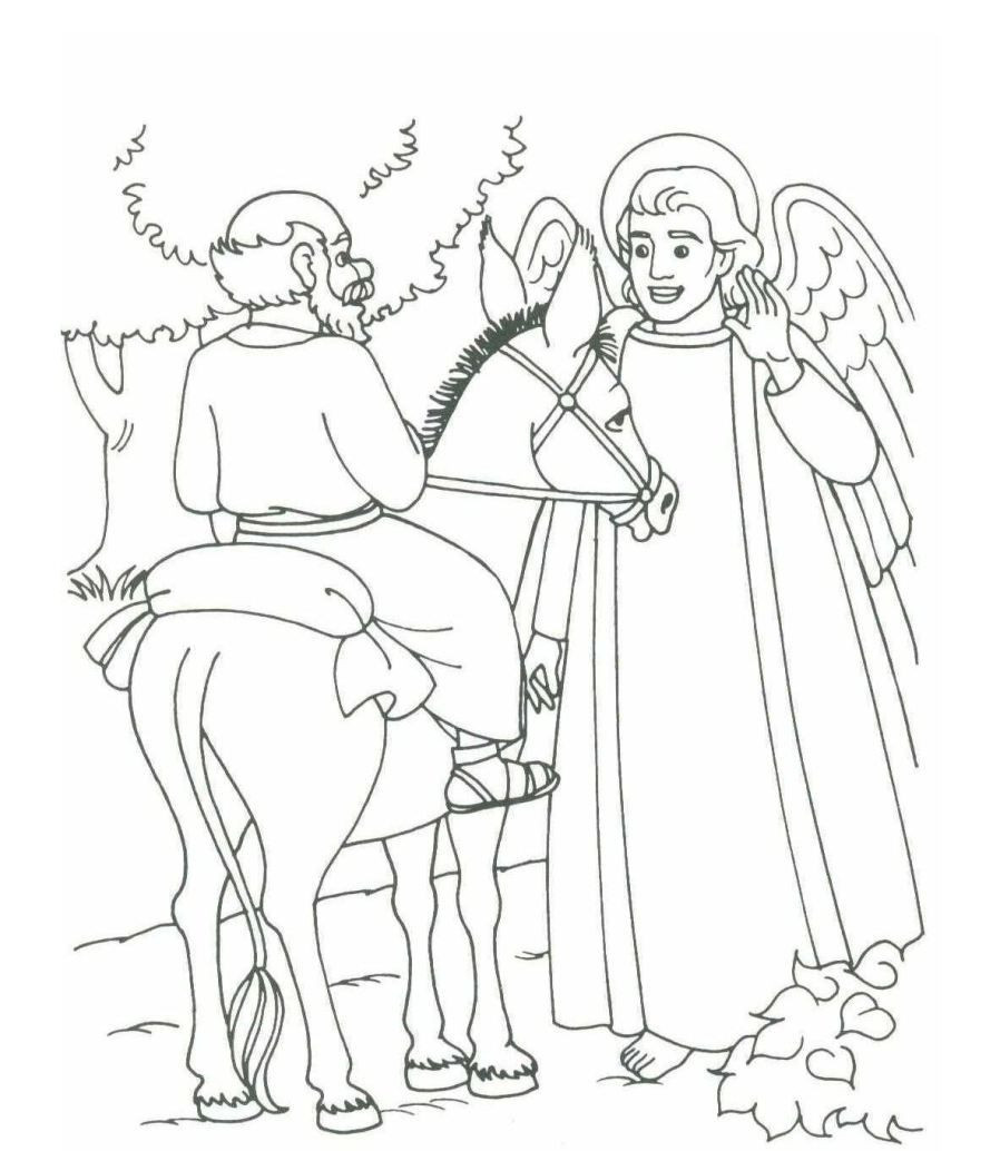 898x1034 Balaam And The Talking Donkey Coloring Pages