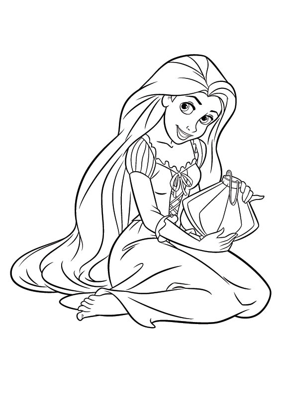 Tangled Coloring Pages Disney Rapunzel Regarding Design 4 567x794 Tangled Coloring Pages Disney Rapunzel Regarding Design 4