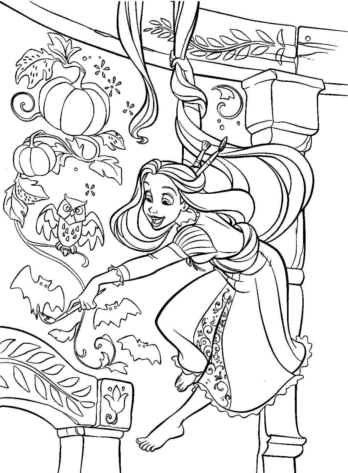 Tangled Coloring Pages Online Free 1107x1503 Tangled Coloring Pages Online Free
