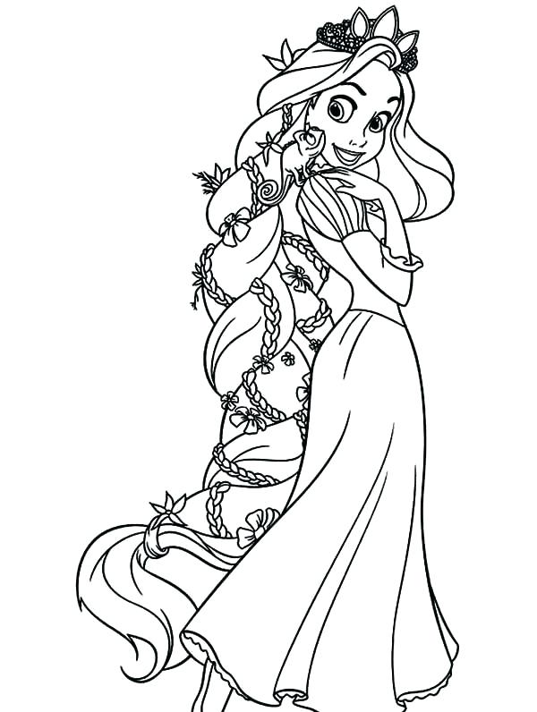 600x796 Tangled Color Pages For Coloring Beautiful Tangled Coloring Page