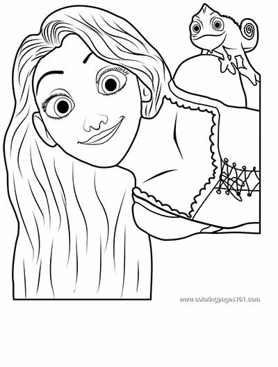 400x529 170 Free Tangled Coloring Pages February 2018 Rapunzel Beautiful