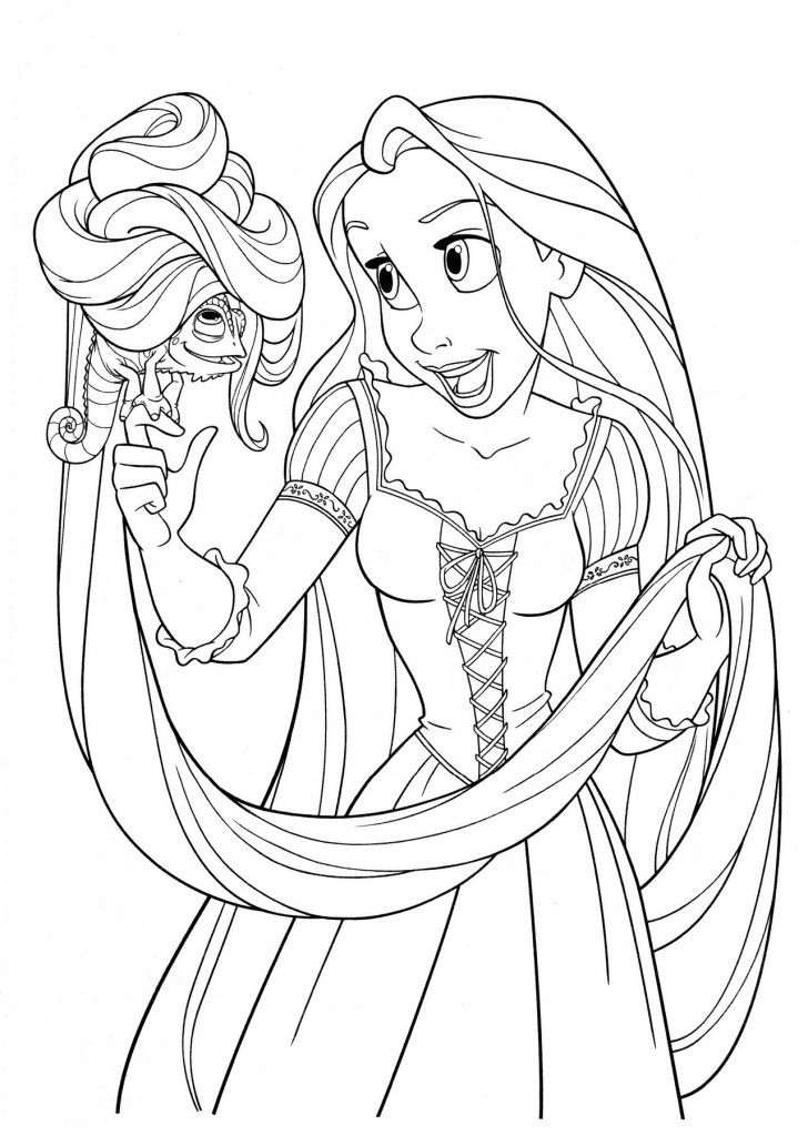 728x1024 Tangled Coloring Pages For Kids Rapunzel Tangled Coloring Pages