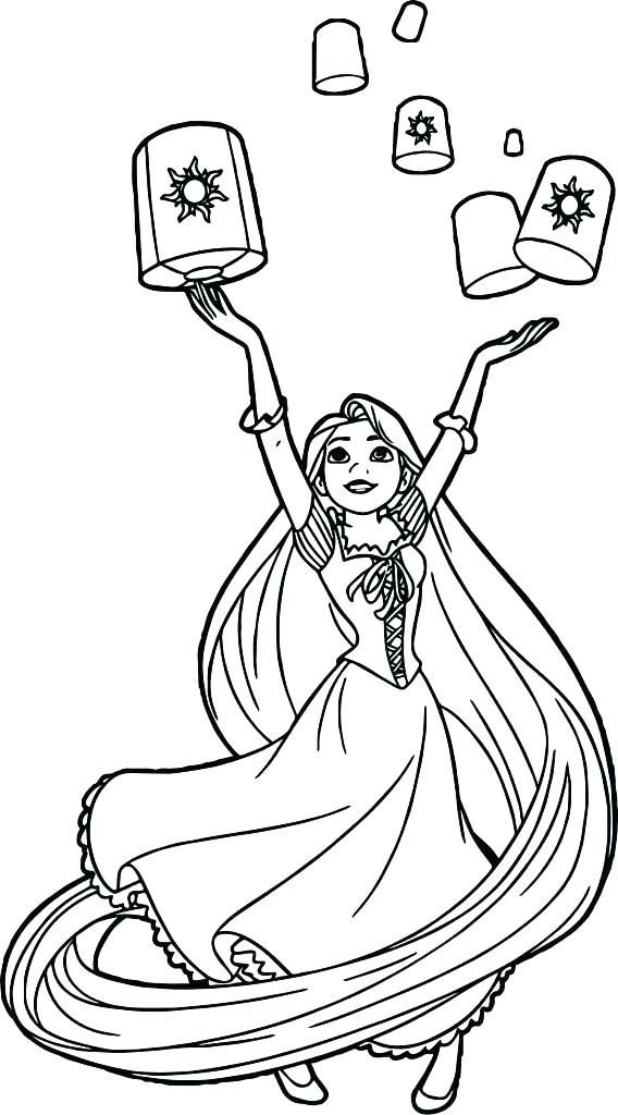 568x1024 Tangled Coloring Pages
