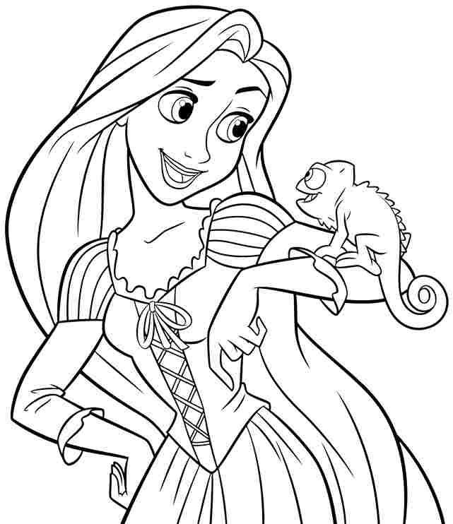 Coloring Pages Disney Princess Rapunzel Printable Free For Little 641x742 Coloring Pages Disney Princess Rapunzel Printable Free For Little