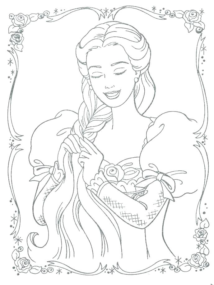 Princess Rapunzel Coloring Page Color Pages Coloring Pages Tower 688x915 Princess Rapunzel Coloring Page Color Pages Coloring Pages Tower