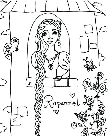 Rapunzel Coloring Page Coloring Pages Coloring Kids Brilliant 463x581 Rapunzel Coloring Page Coloring Pages Coloring Kids Brilliant