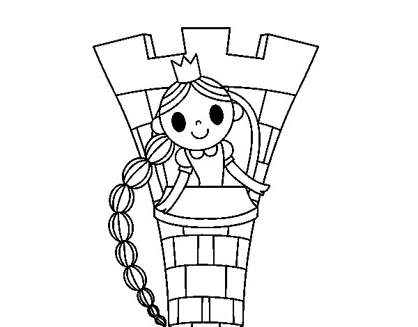 Rapunzel In The Tower Coloring Page Coloringcrew Rapunzel Tower 600x470 Rapunzel In The Tower Coloring Page Coloringcrew Rapunzel Tower