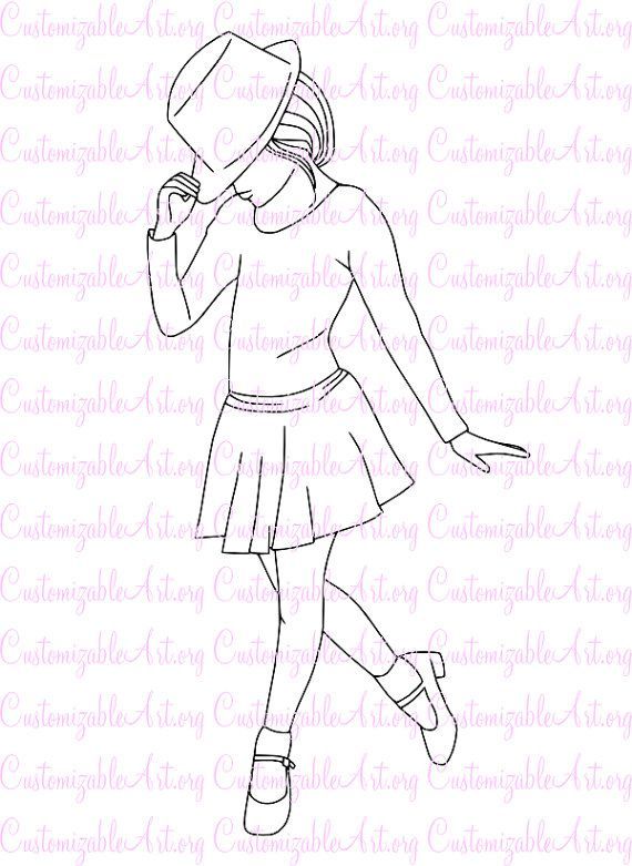 Tap Dance Digital Stamp Tap Dancer Digi Stamp Girl Tap Dancing 570x781 Tap Dance Digital Stamp Tap Dancer Digi Stamp Girl Tap Dancing