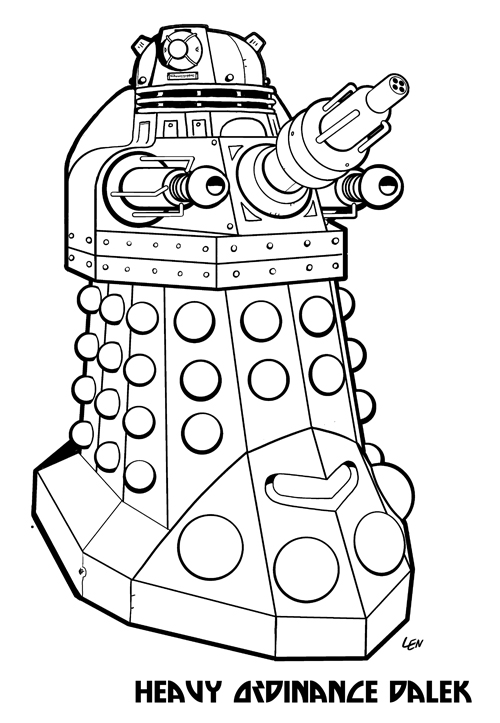 Doctor Who Dalek Coloring Pages 500x723 Doctor Who Dalek Coloring Pages