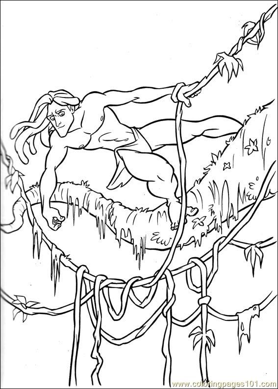Tarzan 64 Coloring Page 567x794 Tarzan 64 Coloring Page