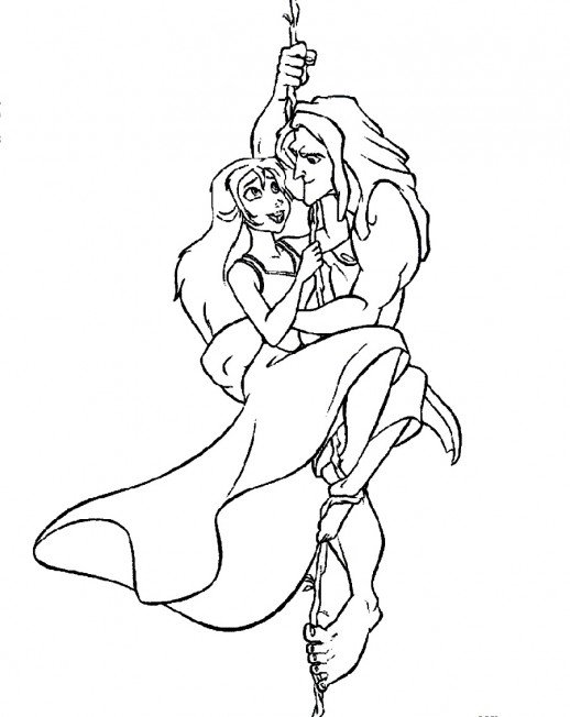 Tarzan And Jane Hanging On A Rope From A Tree To Another Tree 518x652 Tarzan And Jane Hanging On A Rope From A Tree To Another Tree