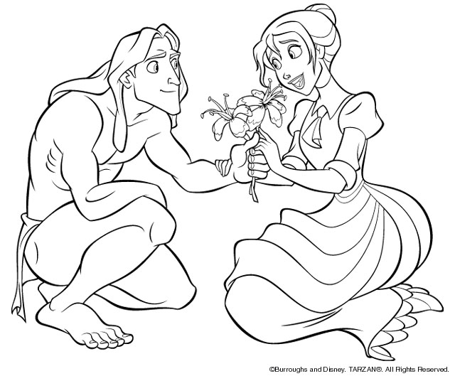 Tarzan Coloring Page Disney Coloring Page 640x529 Tarzan Coloring Page Disney Coloring Page