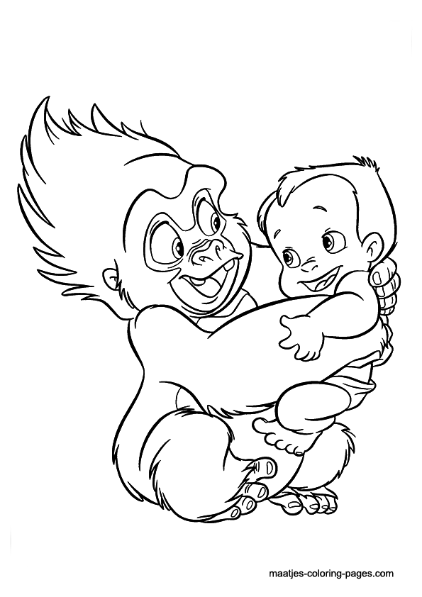 Tarzan Coloring Pages 595x842 Tarzan Coloring Pages