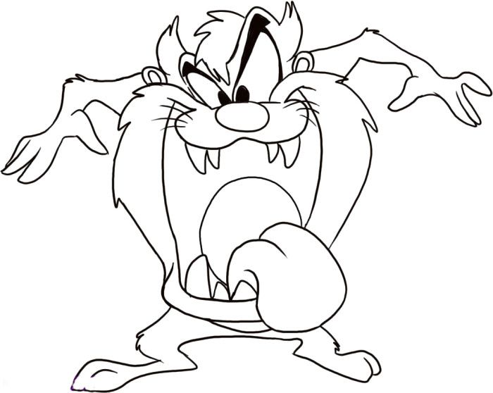 700x558 Tasmanian Devil Evil Coloring Pages More Print