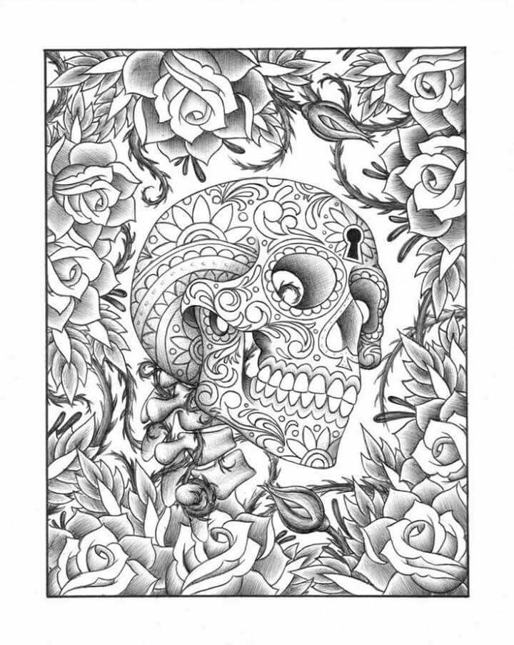720x903 Sugarskull Amp Roses Taste The Rainbow Adult