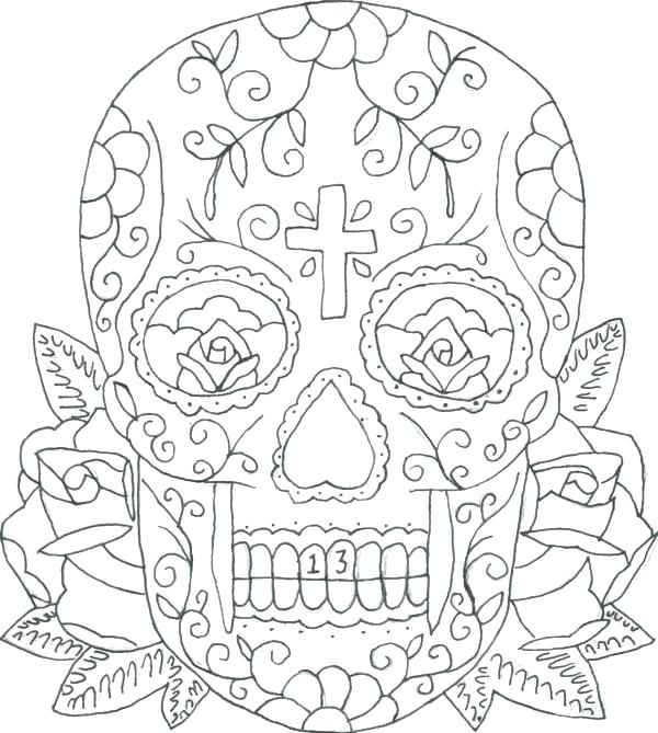 Tattoos Coloring Pages Coloring Pages Of Skulls Printable Coloring 600x669 Tattoos Coloring Pages Coloring Pages Of Skulls Printable Coloring