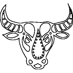 300x300 Ornate Taurus Zodiac Coloring Page For Michelle