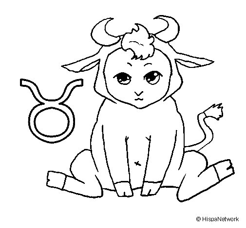 505x470 Taurus Coloring Page