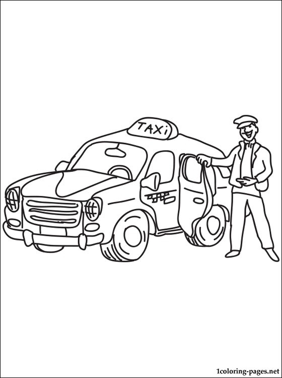 560x750 Taxi Coloring Page Taxi Driver Coloring Page Coloring Pages