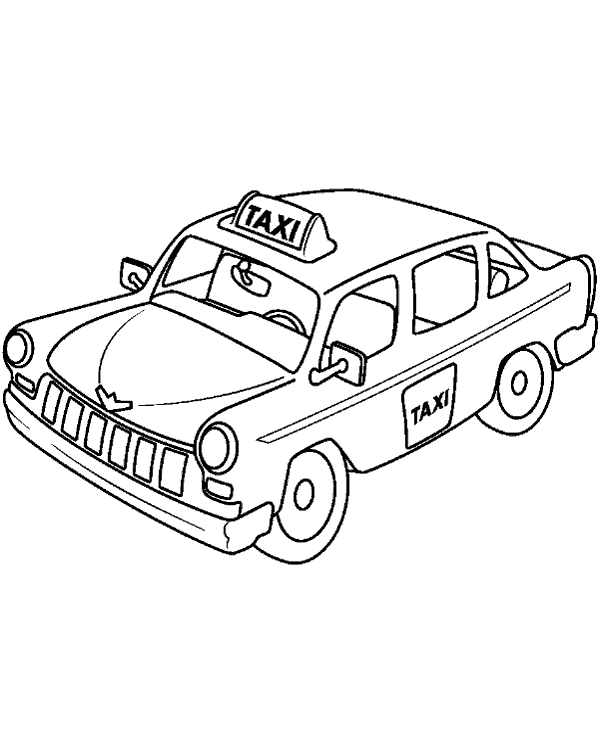 600x740 Taxi Cab Coloring Page To Print Or Download For Free