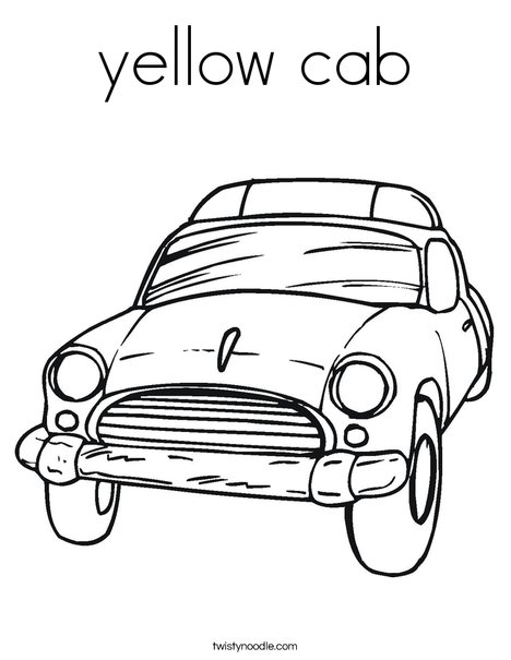 468x605 Yellow Cab Coloring Page