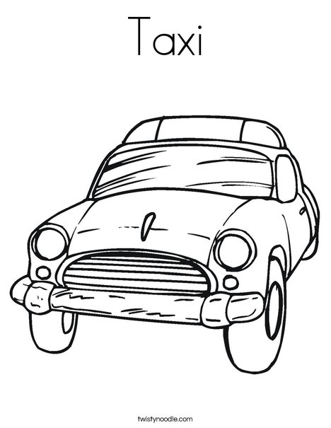 468x605 Taxi Coloring Page