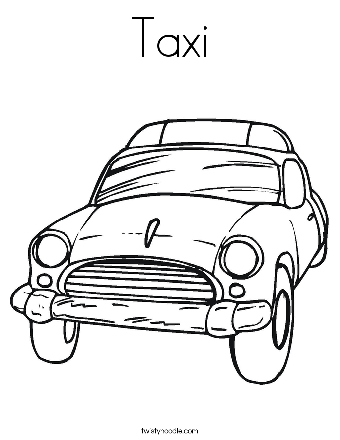 685x886 Taxi Coloring Page