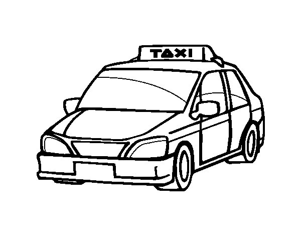 600x470 Cab Coloring Page Coloringcrewcom, Taxi Coloring Page