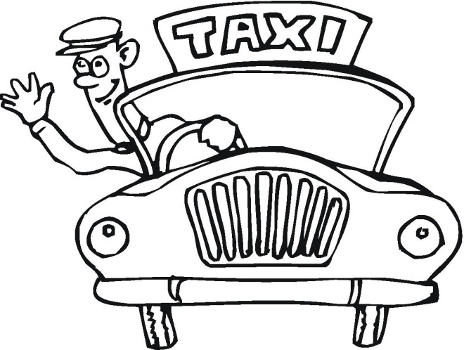660x498 Taxi Cab Driver Coloring Pages For Preschoolers