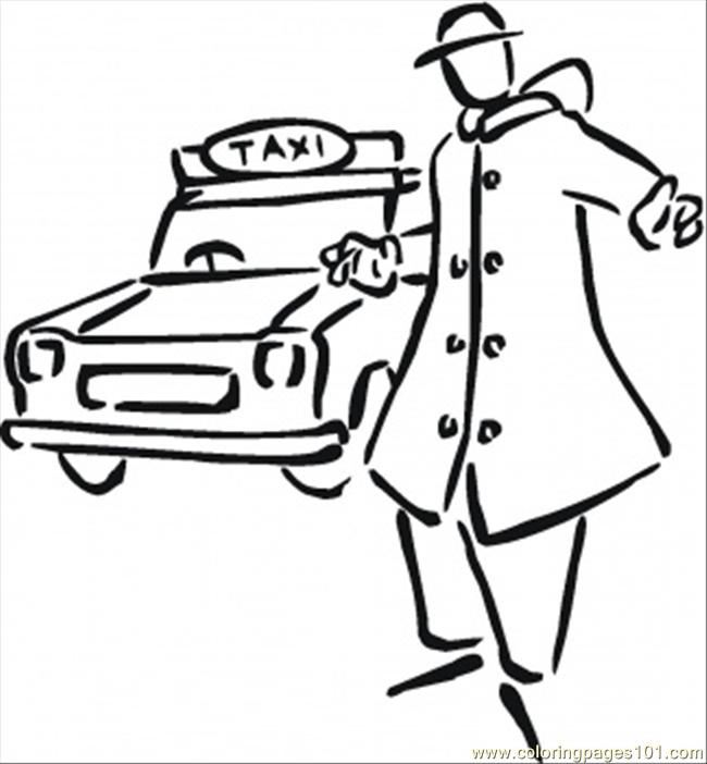 650x702 Ome To The Taxi Coloring Page Coloring Page