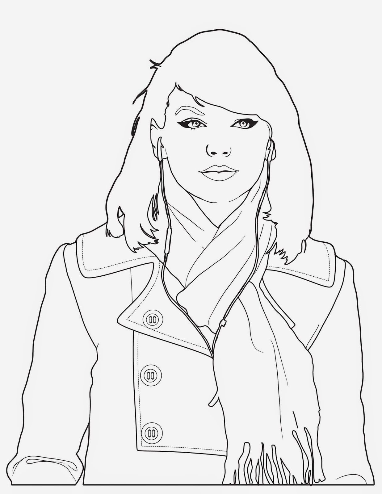 1237x1600 Taylor Swift Coloring Pages To Print Taylor Swift Black