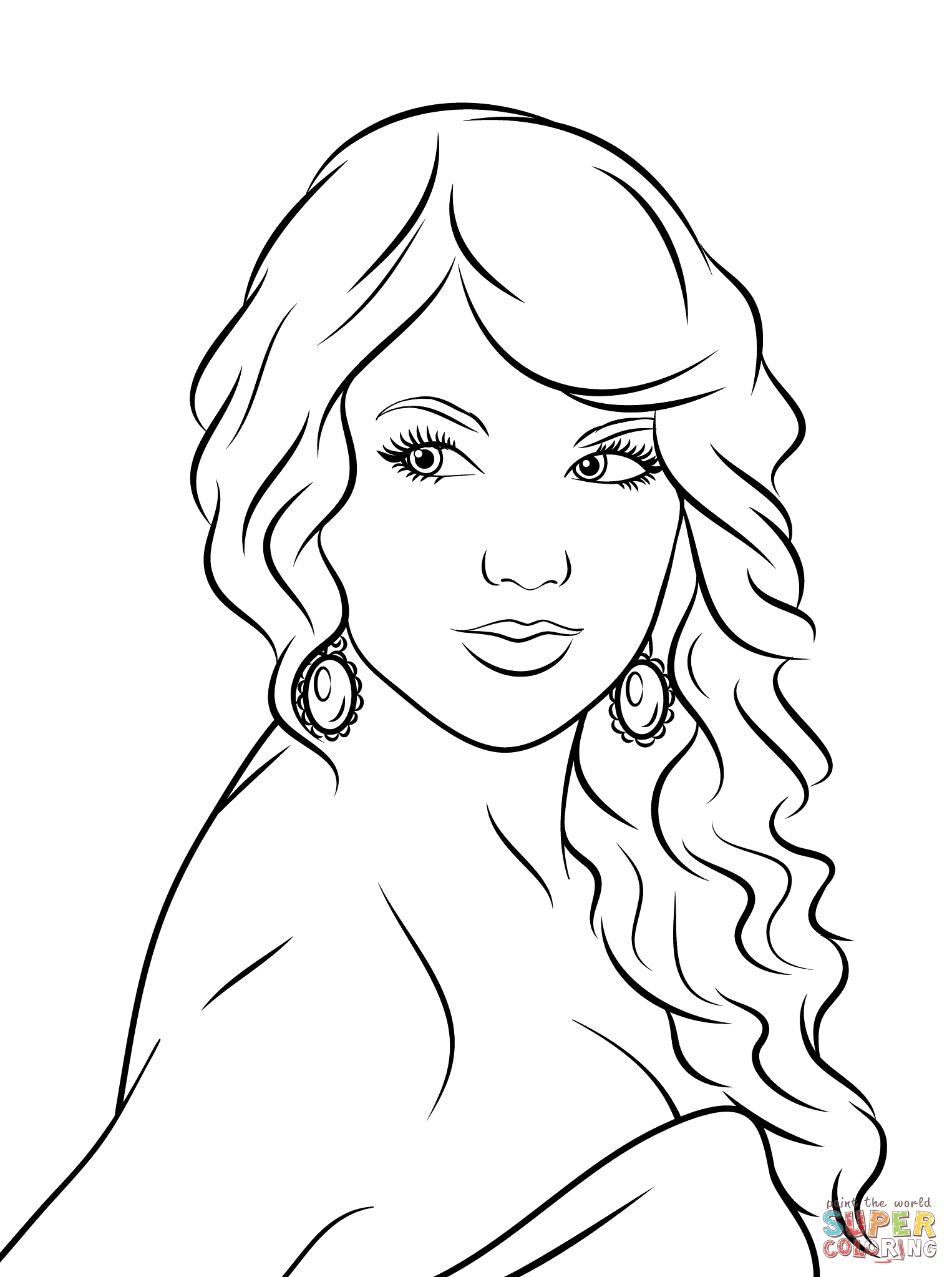 1526x2046 Beautiful Taylor Swift Coloring Page In Taylor Swift Coloring