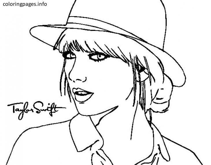 Taylor Swift Coloring Pages Taylor Swift Black And White Coloring 730x571 Taylor Swift Coloring Pages Taylor Swift Black And White Coloring