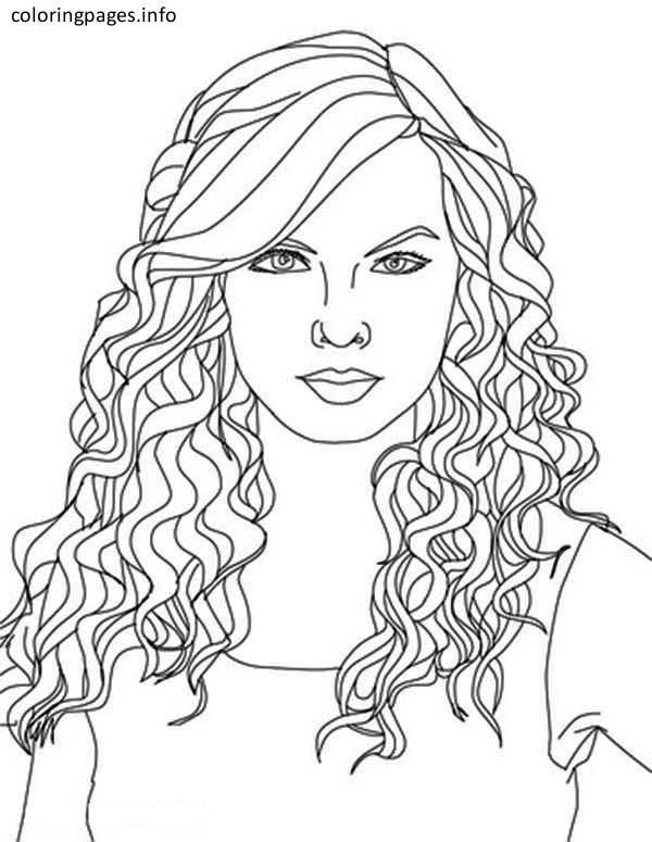 Easy Taylor Swift Coloring Pages 600x775 Easy Taylor Swift Coloring Pages