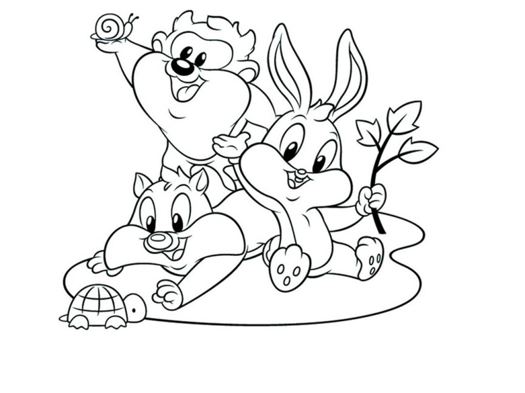 1024x768 Baby Looney Tunes Coloring Pages For Kids