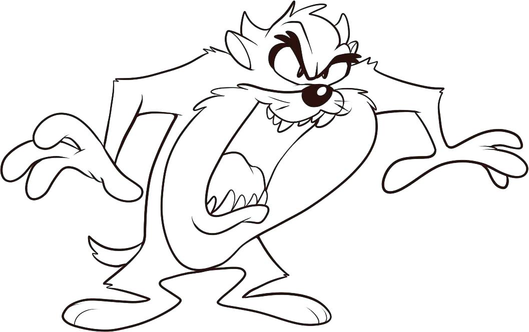 1057x664 Baby Looney Tunes Taz Coloring Pages Bunny Bugs Of Funny Cartoon