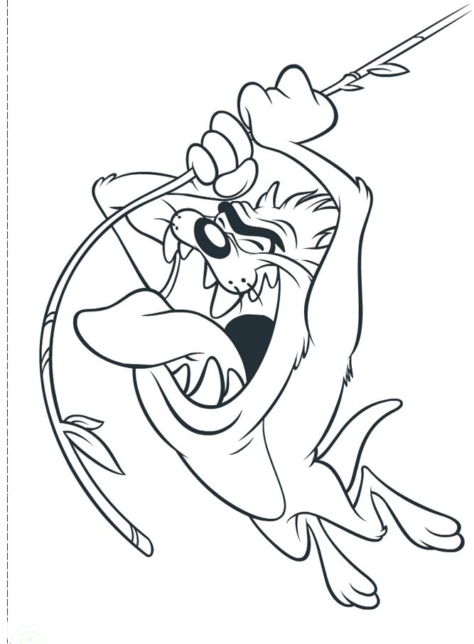 667x906 Tasmanian Devil Swing Coloring Pages