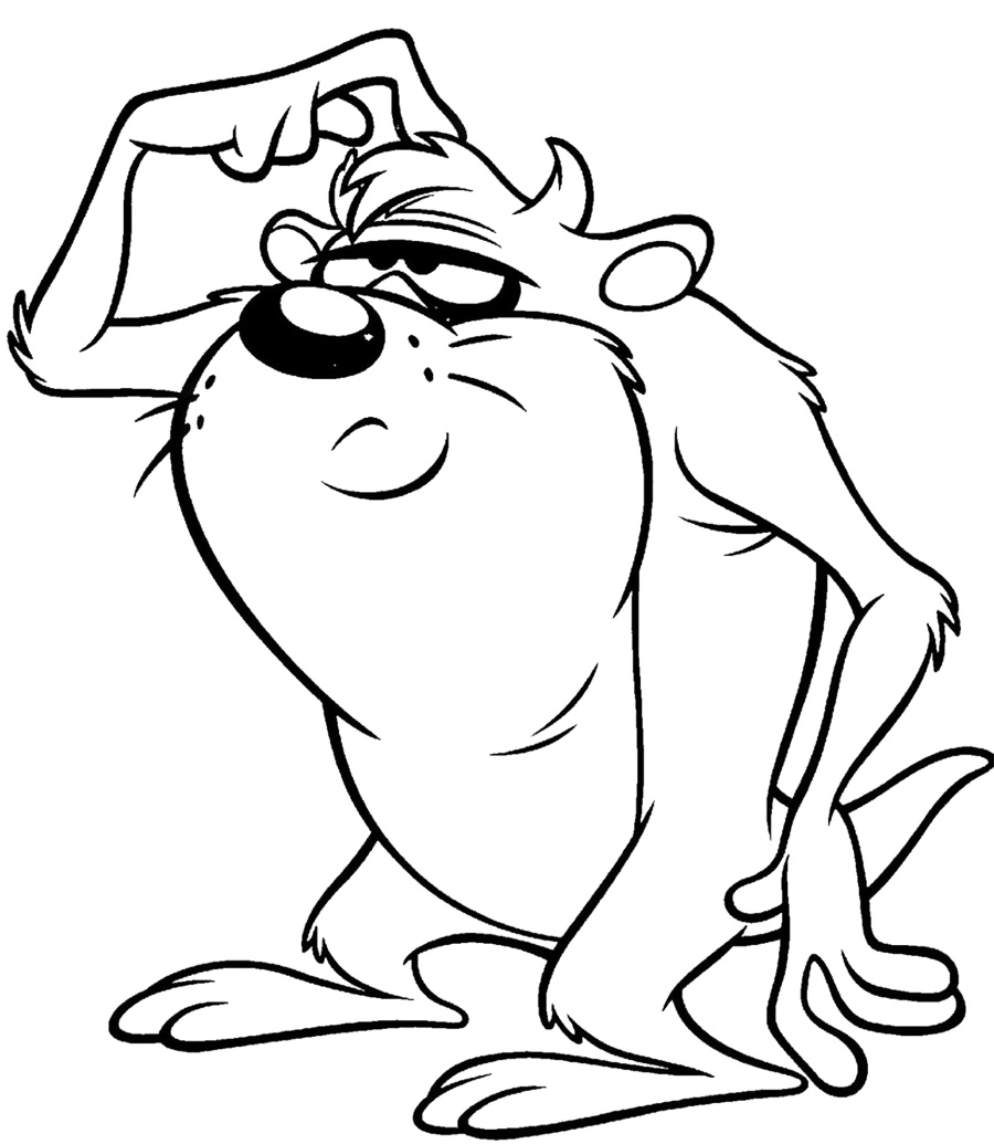 900x1035 Tazmania Looney Tunes Coloring Page Coloring Pages